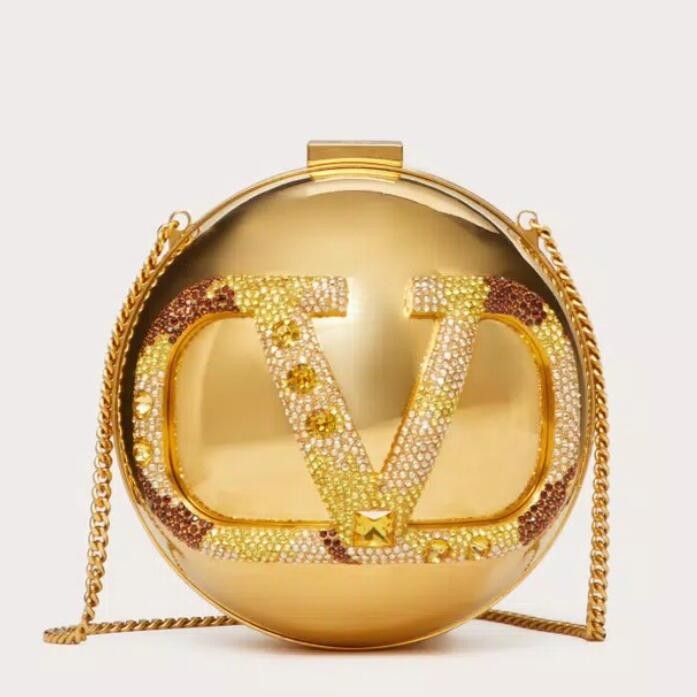 Valentino VLogo Signature Spherical Metal Minaudiere