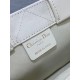 Dior Mini Book Tote Bag with Strap in White Macrocannage Calfskin