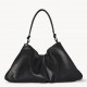 The Row Samia Shoulder Bag in Black Leather