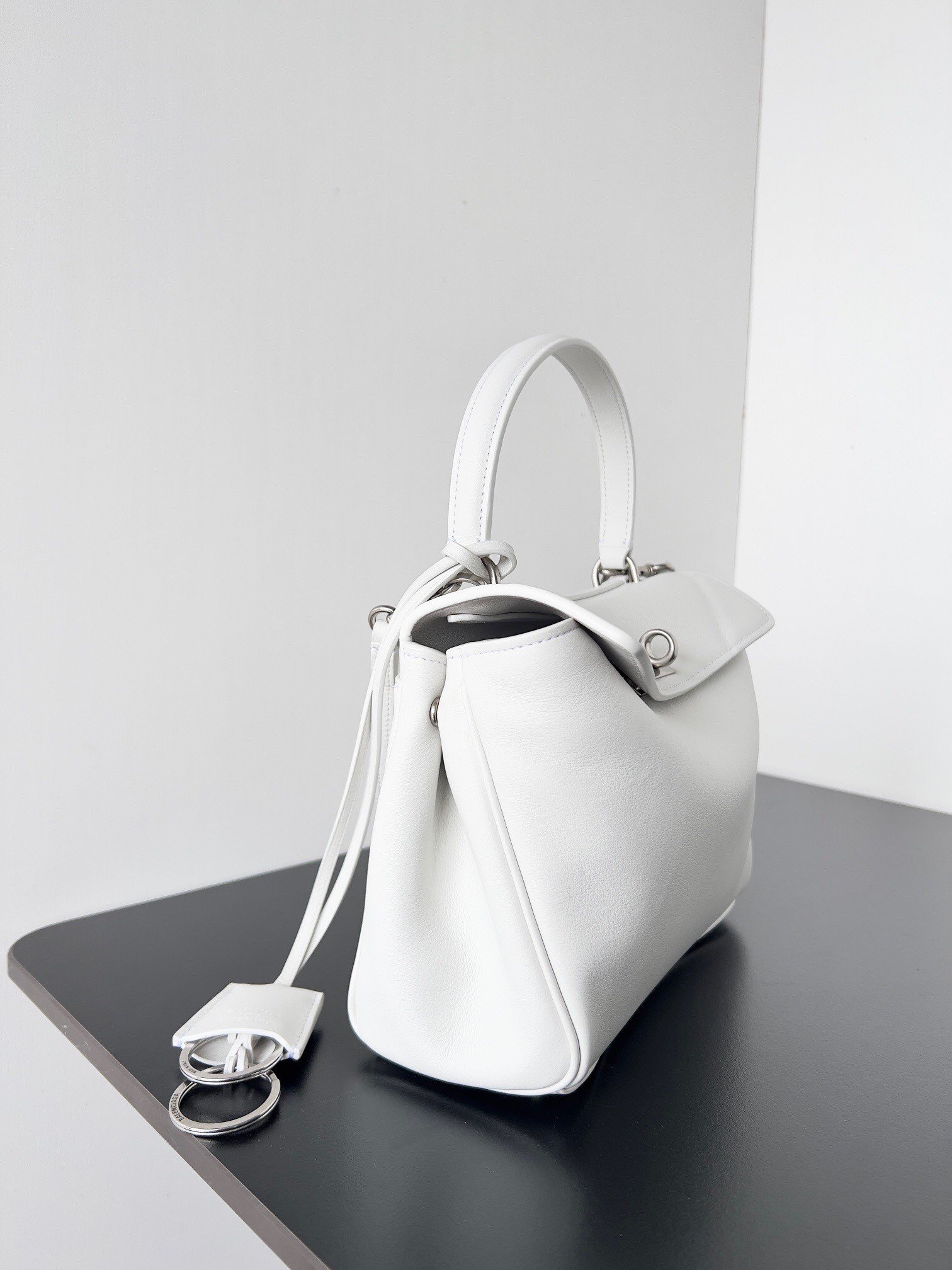 Balenciaga Rodeo Mini Bag in White Calfskin