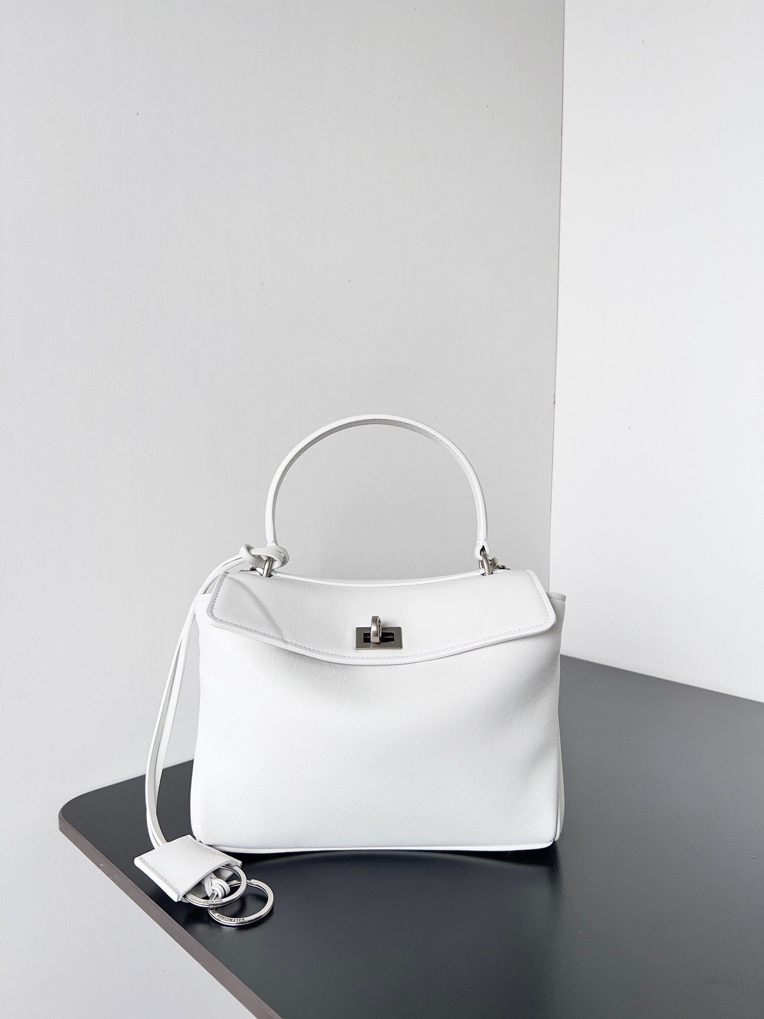 Balenciaga Rodeo Mini Bag in White Calfskin