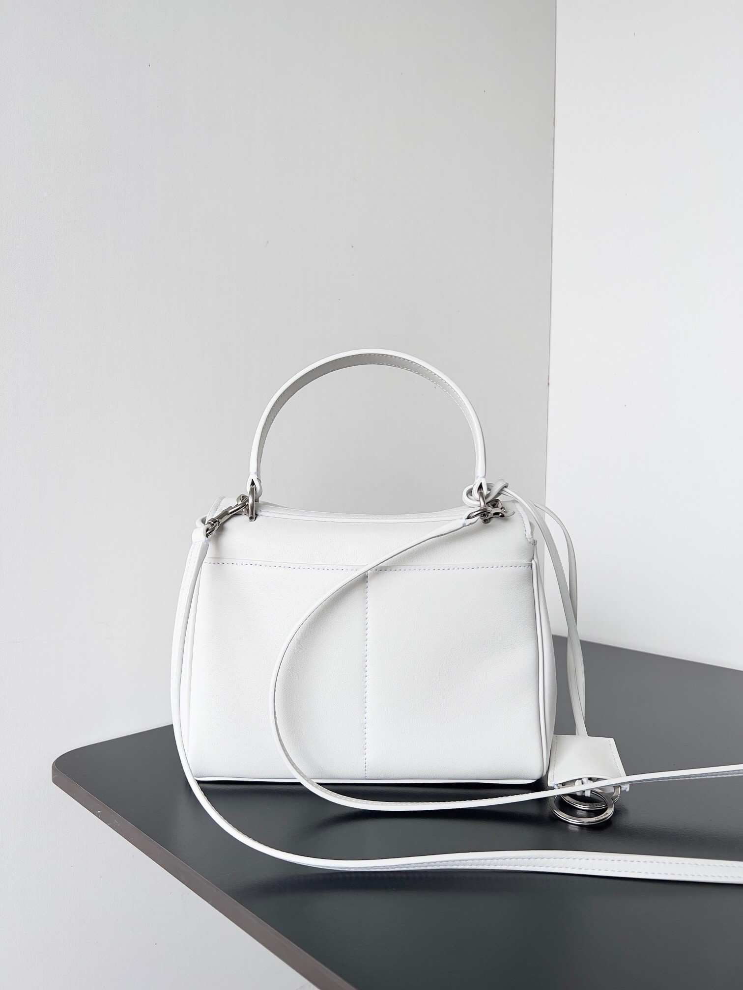 Balenciaga Rodeo Mini Bag in White Calfskin