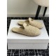 Prada Women's Crochet Mules in Natural Raffia