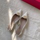 Valentino Bold Edition VLogo Slingback Ballerinas in White Leather