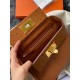 Hermes 24/24 Mini 21 Touch Bag in Gold Evercolor and Ostrich Leather