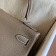 Hermes Kelly Retourne 28 Handmade Bag In Taupe Togo Leather