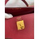 Hermes Kelly Sellier 32 Handmade Bag In Red Epsom Calfskin