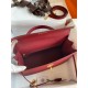 Hermes Kelly Sellier 32 Handmade Bag In Red Epsom Calfskin