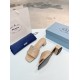 Prada Women's Slides Sandals 35mm in Beige Nappa Leather