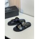 Prada Women's Strap Slides Sandals in Black Leather