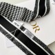 Dior 30 Montaigne Mitzah Scarf in Black and White Silk Twill