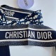 Dior Oblique Mitzah Scarf in Blue Silk Twill