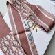 Dior Oblique Mitzah Scarf in Pink Silk Twill