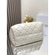 Dior Toujours Large Bag in White Macrocannage Calfskin