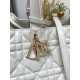 Dior Toujours Large Bag in White Macrocannage Calfskin