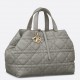 Dior Toujours Large Bag in Grey Macrocannage Calfskin