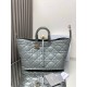 Dior Toujours Large Bag in Grey Macrocannage Calfskin