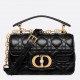 Dior Mini Jolie Top Handle Bag in Black Cannage Calfskin