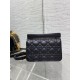 Dior Mini Jolie Top Handle Bag in Black Cannage Calfskin