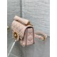 Dior Mini Jolie Top Handle Bag in Pink Cannage Calfskin