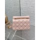 Dior Mini Jolie Top Handle Bag in Pink Cannage Calfskin