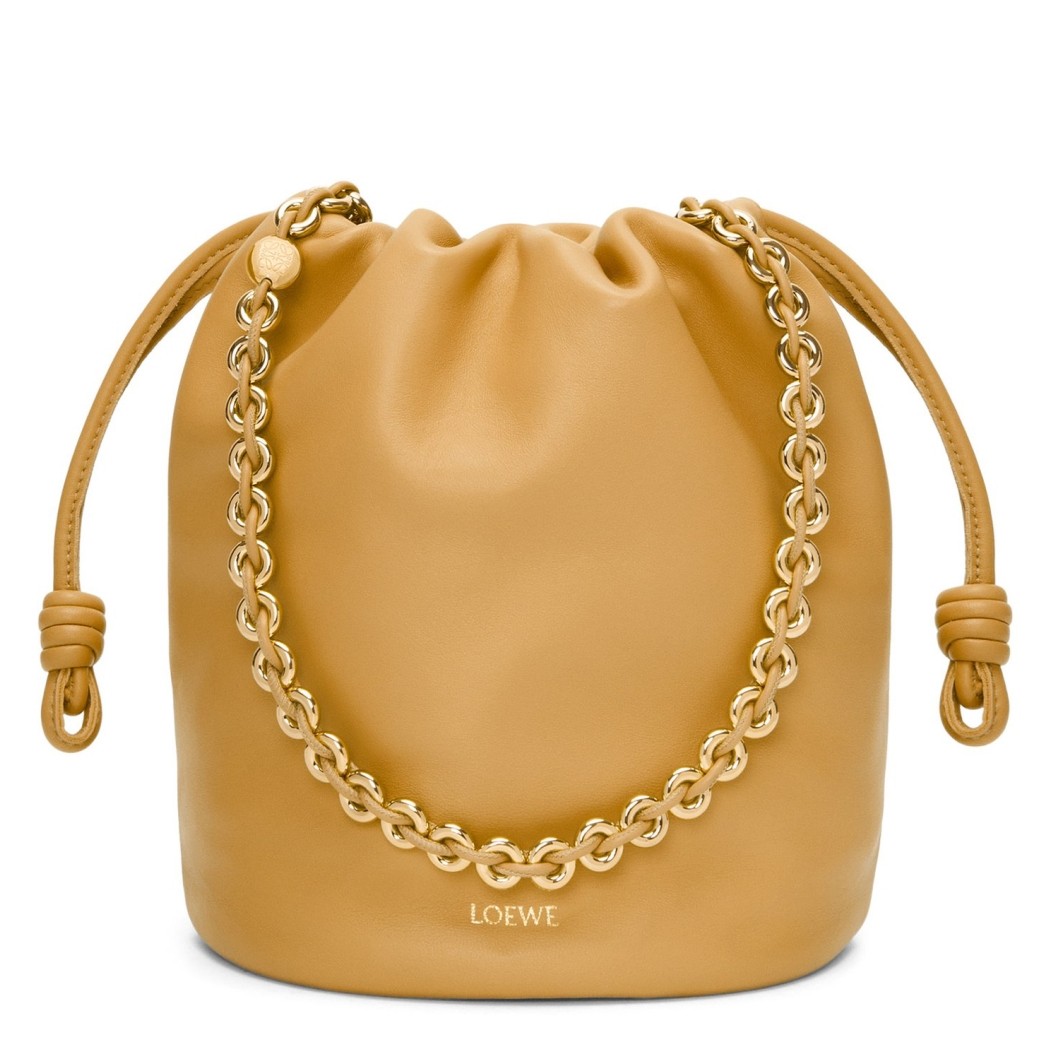 Loewe Flamenco Purse Bucket Bag in Sahara Nappa Lambskin