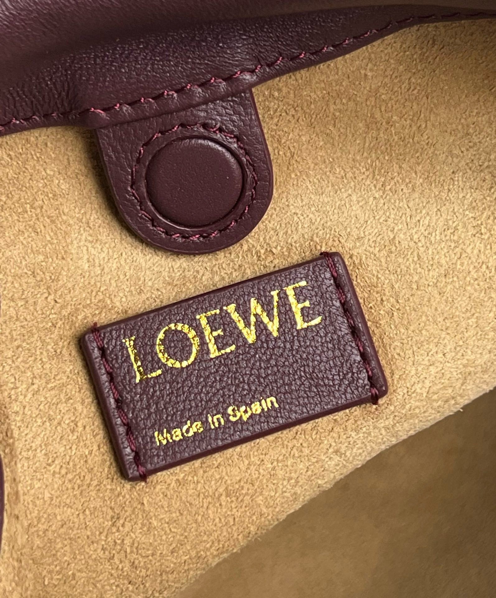 Loewe Mini Flamenco Purse Bag in Burgundy Nappa Lambskin