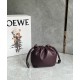 Loewe Mini Flamenco Purse Bag in Burgundy Nappa Lambskin