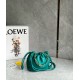 Loewe Mini Flamenco Purse Bag in Green Nappa Lambskin