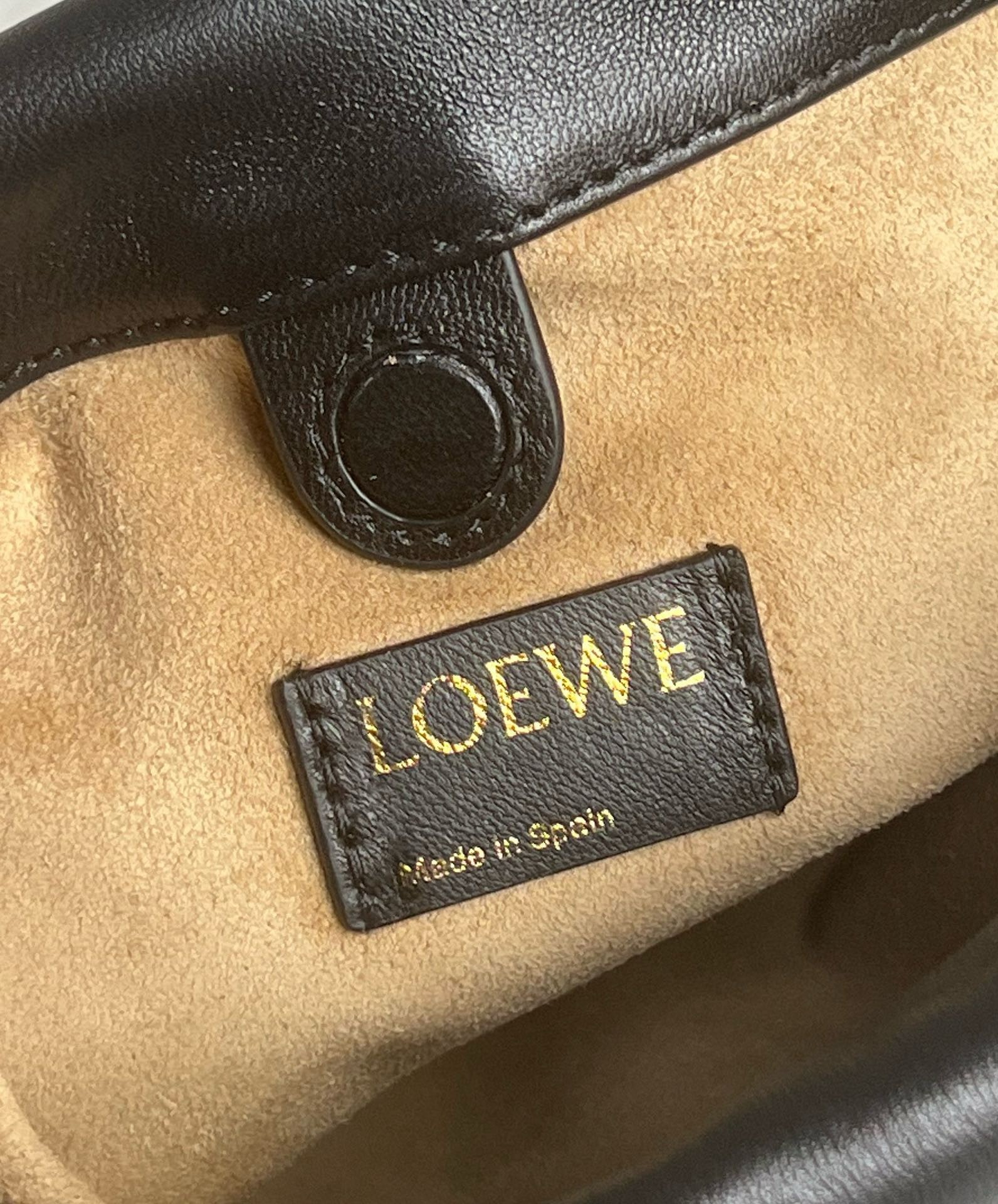 Loewe Mini Flamenco Purse Bag in Black Nappa Lambskin