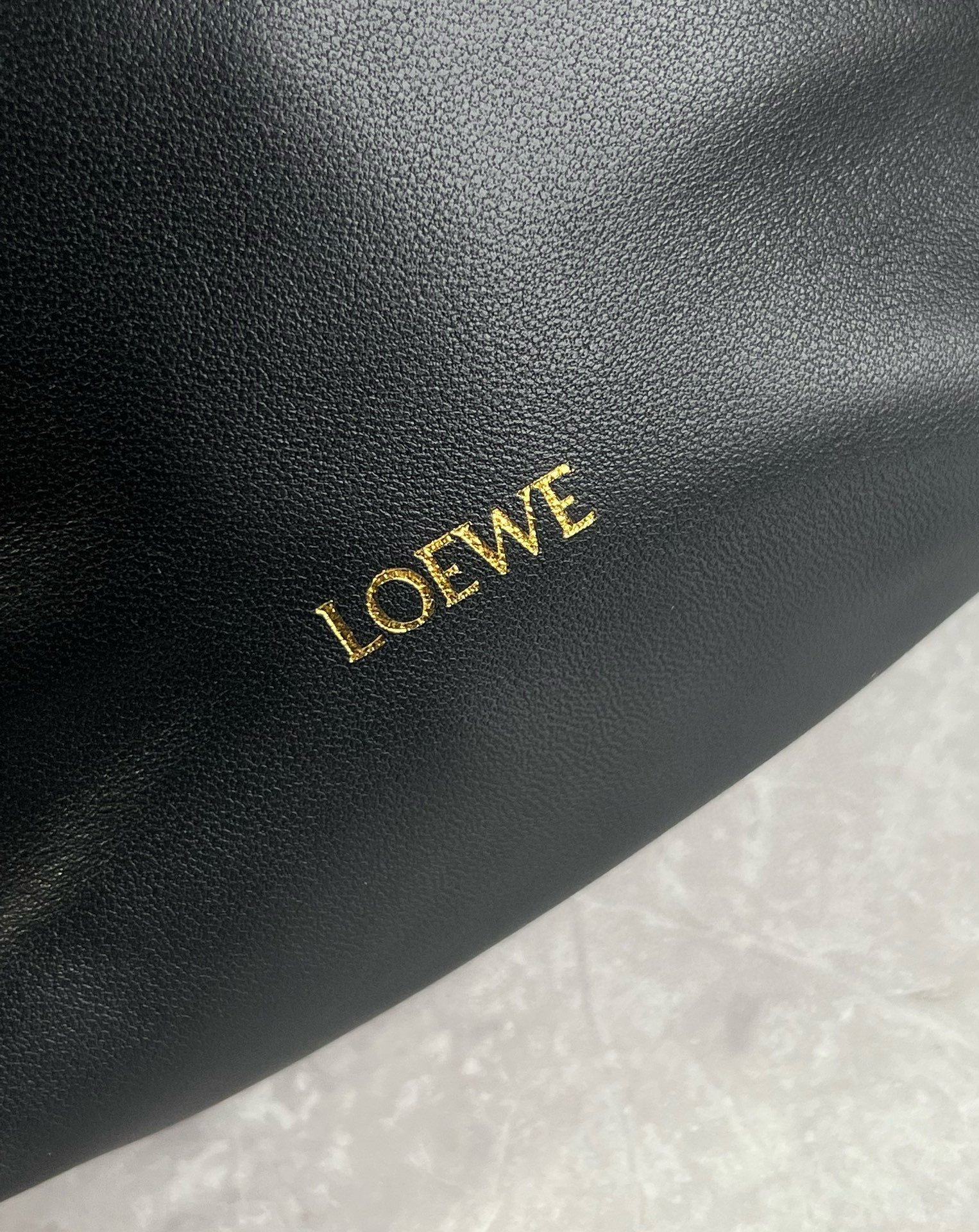 Loewe Mini Flamenco Purse Bag in Black Nappa Lambskin