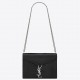 Saint Laurent Cassandra Medium Bag In Black Crocodile Embossed Leather