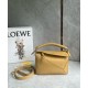 Loewe Puzzle Small Bag in Sahara Calfskin with Woven Handle