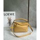 Loewe Puzzle Small Bag in Sahara Calfskin with Woven Handle