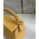 Loewe Puzzle Small Bag in Sahara Calfskin with Woven Handle