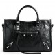 Balenciaga Le City Small Bag in Black Arena Lambskin