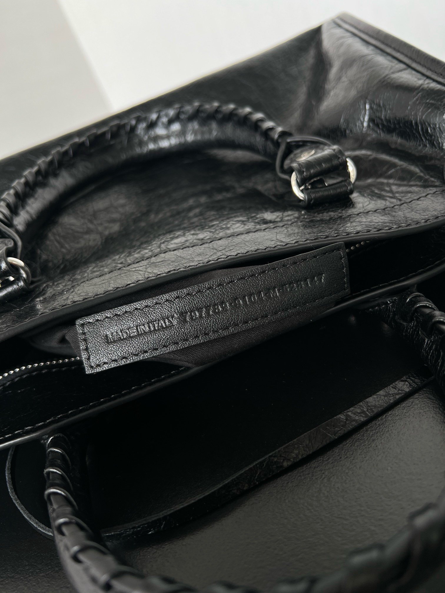 Balenciaga Le City Small Bag in Black Arena Lambskin