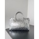 Balenciaga Le City Small Bag in Silver Metallic Lambskin