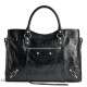 Balenciaga Le City Medium Bag in Black Arena Lambskin