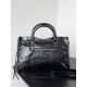 Balenciaga Le City Medium Bag in Black Arena Lambskin