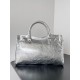 Balenciaga Le City Medium Bag in Silver Metallic Lambskin