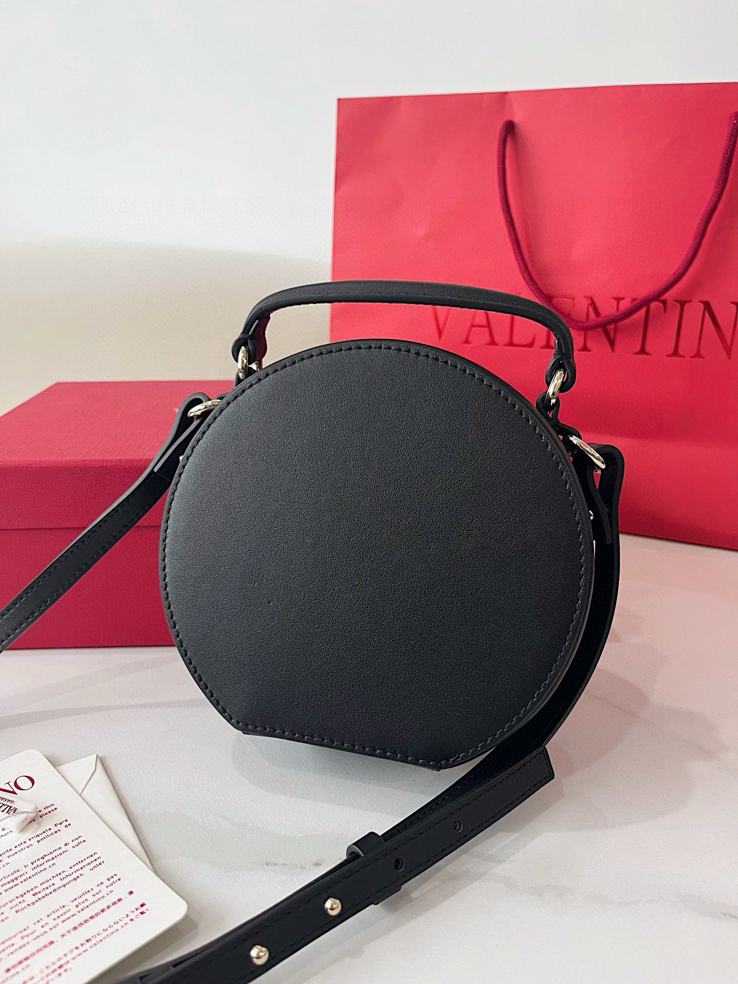 Valentino VLogo Signature Mini Bag in Black Calfskin