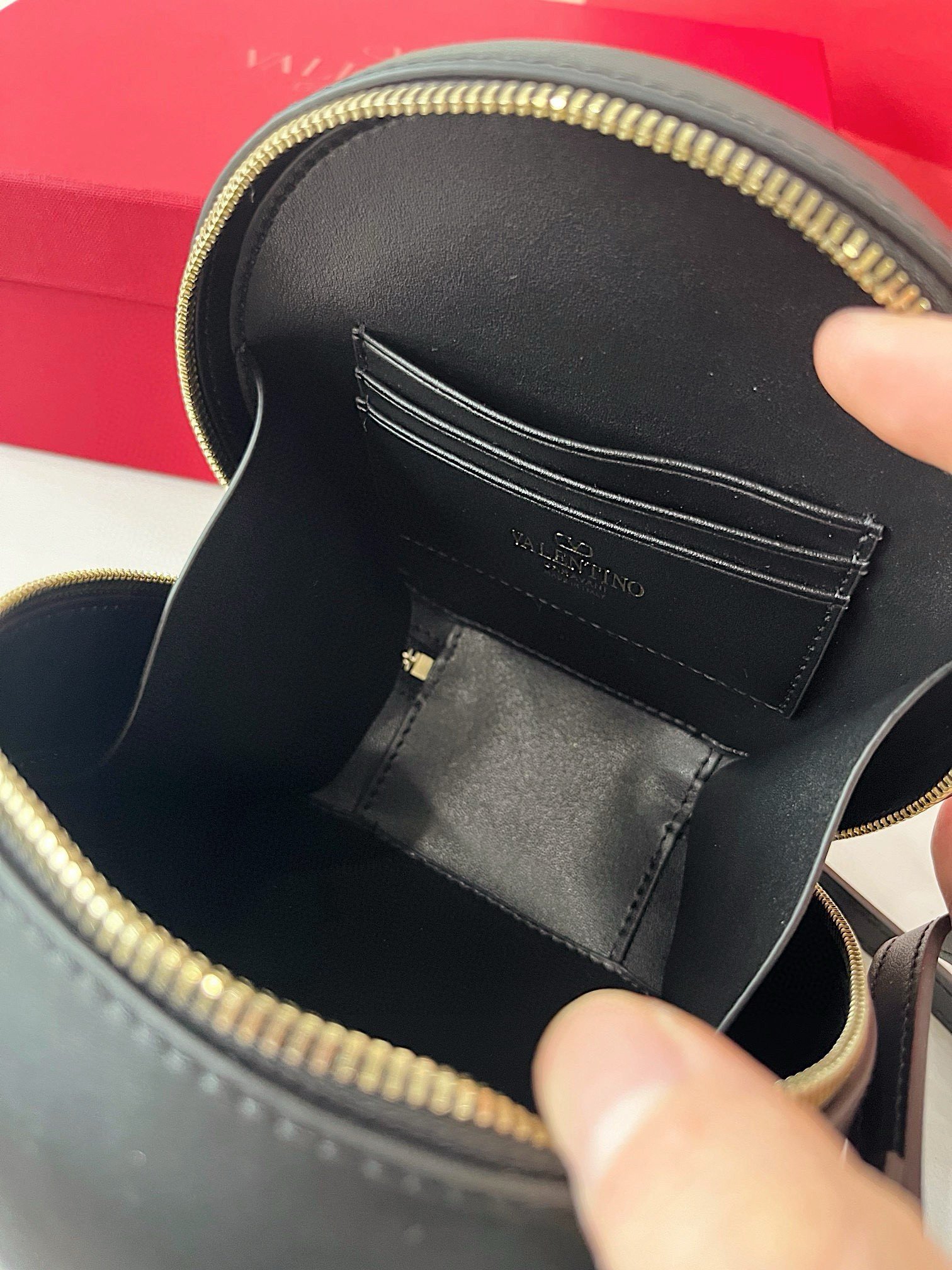 Valentino VLogo Signature Mini Bag in Black Calfskin