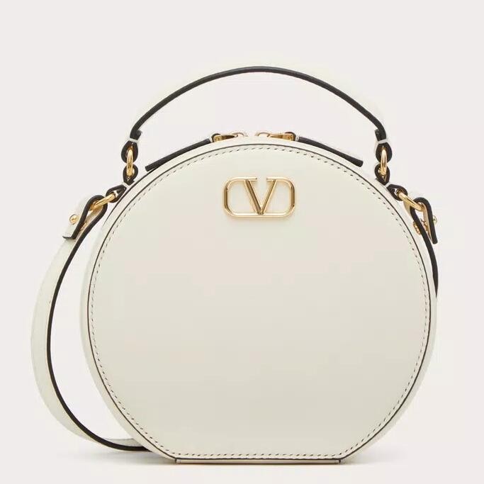 Valentino VLogo Signature Mini Bag in White Calfskin