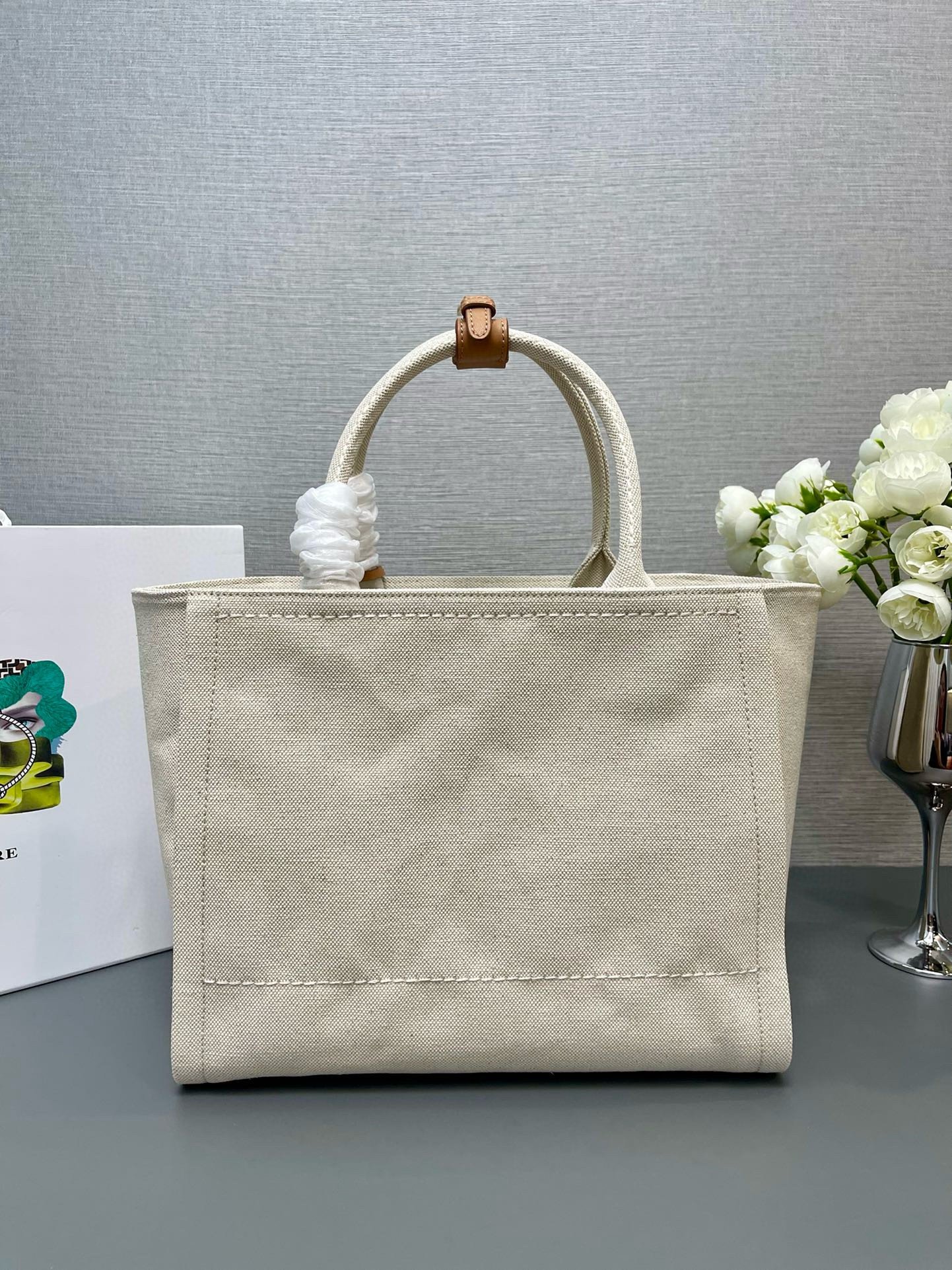 Prada Medium Blend Tote Bag in Linen