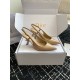 Dior Tribales Pumps Slingback 80mm in Nude Patent Calfskin