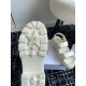 Dior Dioract Platform Sandals in White Lambskin