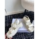 Dior Dioract Platform Sandals in White Lambskin