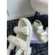 Dior Dioract Platform Sandals in White Lambskin