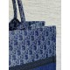 Dior Medium Book Tote Bag in Blue Denim Oblique Jacquard